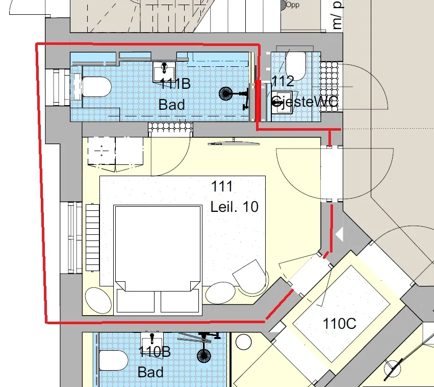 Plantegning av Rom 111 i Josefines gate 30
